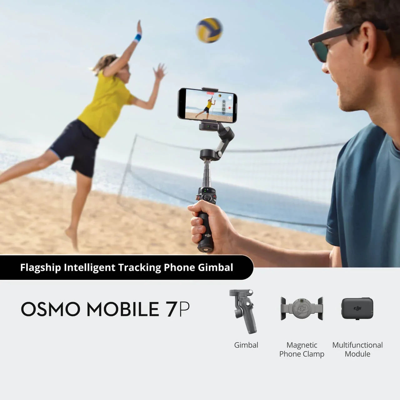Estabilizador de teléfono DJI Osmo Mobile 7P: Seguimiento Inteligente, Edición Fácil, ¡Captura Perfecta!