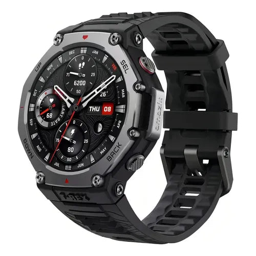 Reloj Amazfit T-rex 3 Onyx con caja de ónix de 48,5 mm y pulsera de ónix