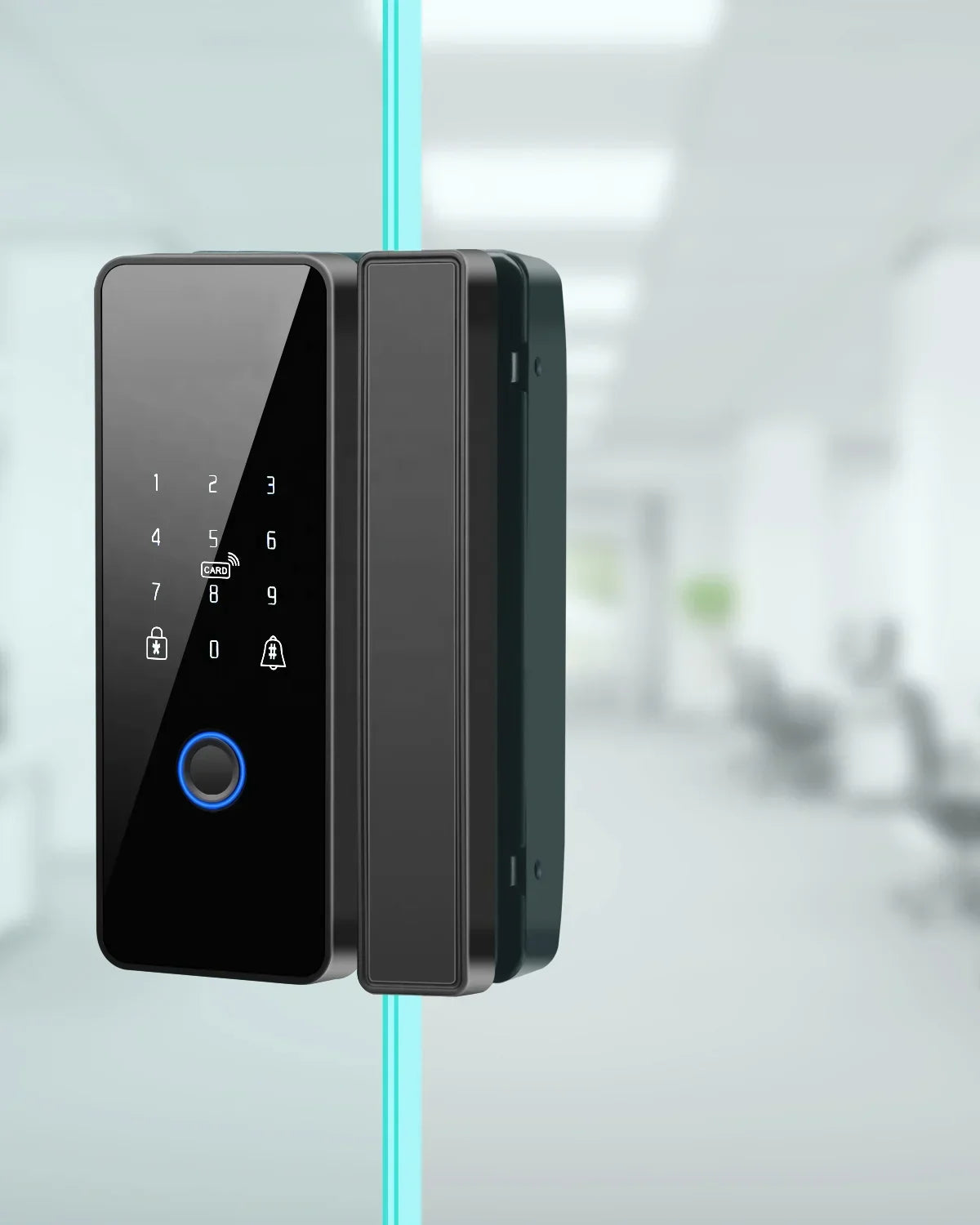 Cerradura inteligente de vidrio Tuya BT PST-008-F con huella