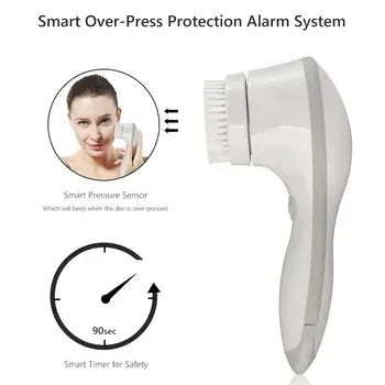 Cepillo de limpieza facial con oscilación y rotación, limpiador eléctrico de giro profundo