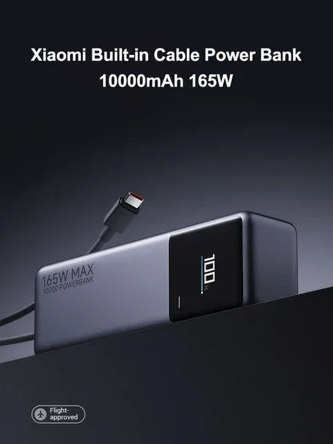 Xiaomi 165W Power Bank 10000 with Integrated Cable: Ultra-Fast Charging and Portabilidad
