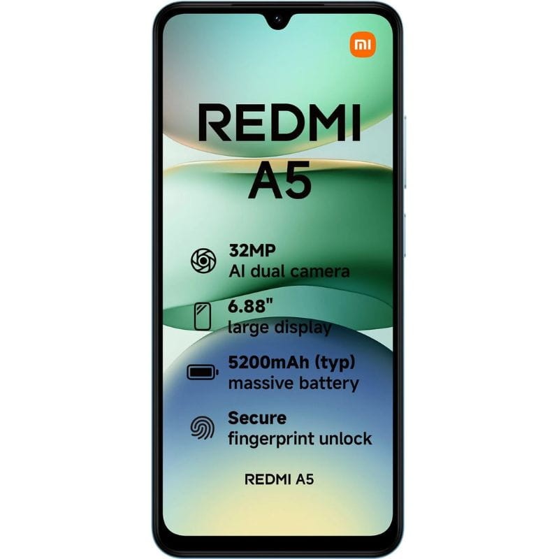 Xiaomi Redmi A5 Smartphone 6.88" HD+, 128GB, Batería 5200mAh, Dorado