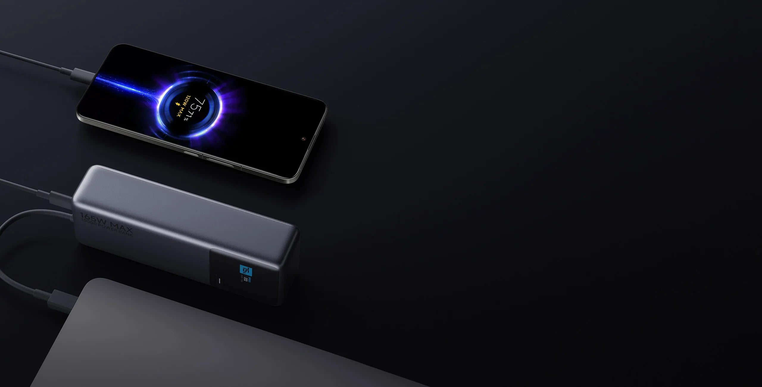 Xiaomi Power Bank 10000mAh 165W Carga Ultrarrápida con Cable Integrado USB-C