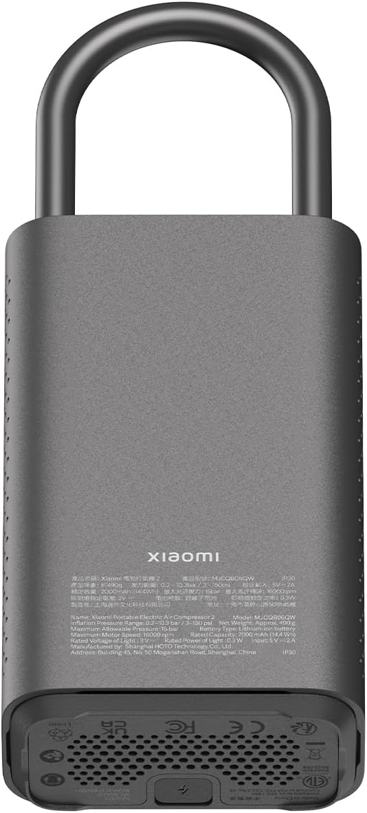 Xiaomi 2 Bomba de Aire Eléctrica Portátil con Carga USB-C