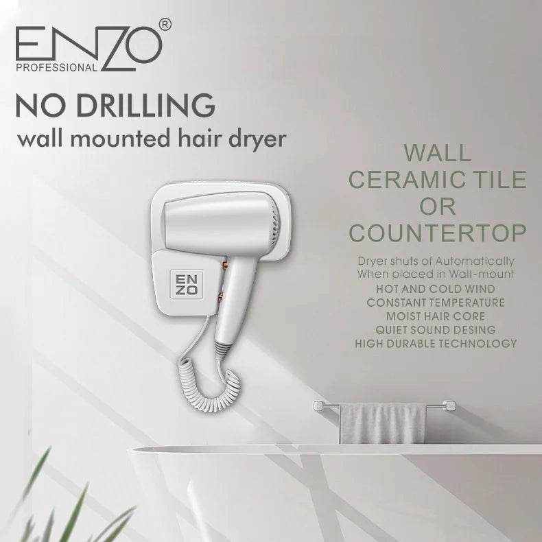 Secador de Pelo ENZO EN-6005 Montado con Enchufe EU