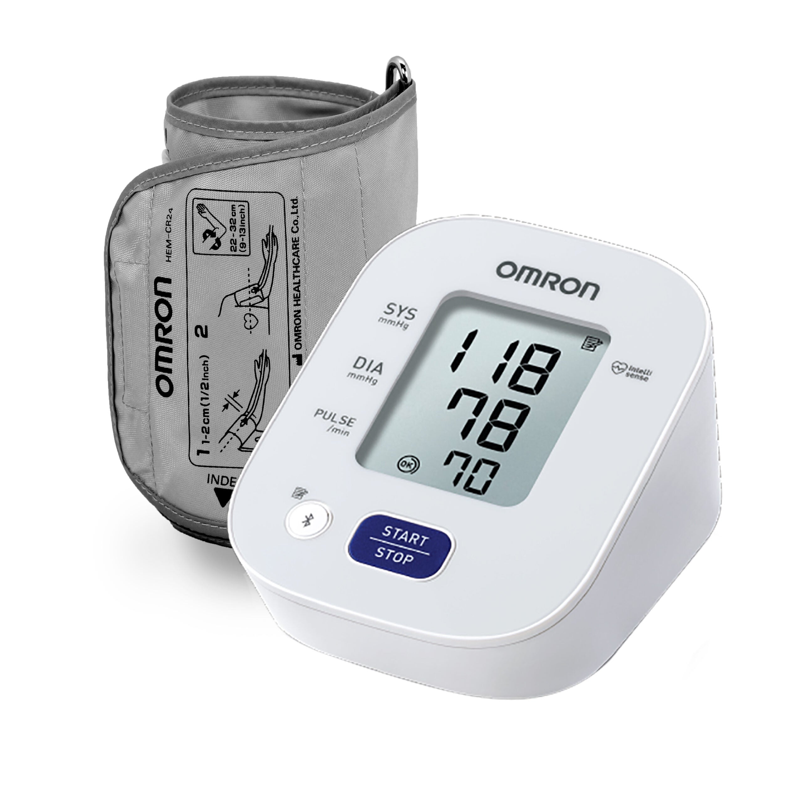 Monitor de presión Omron HEM-7141T1 Bluetooth con guía de manguito