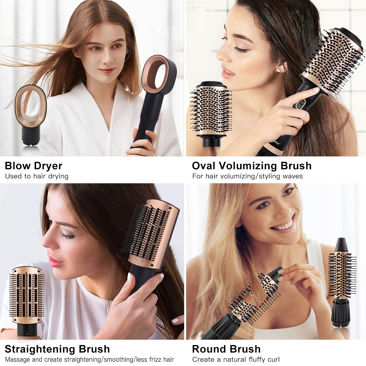 Cepillo Secador 5 en 1 HATTEKER HT-300 con Cerámica