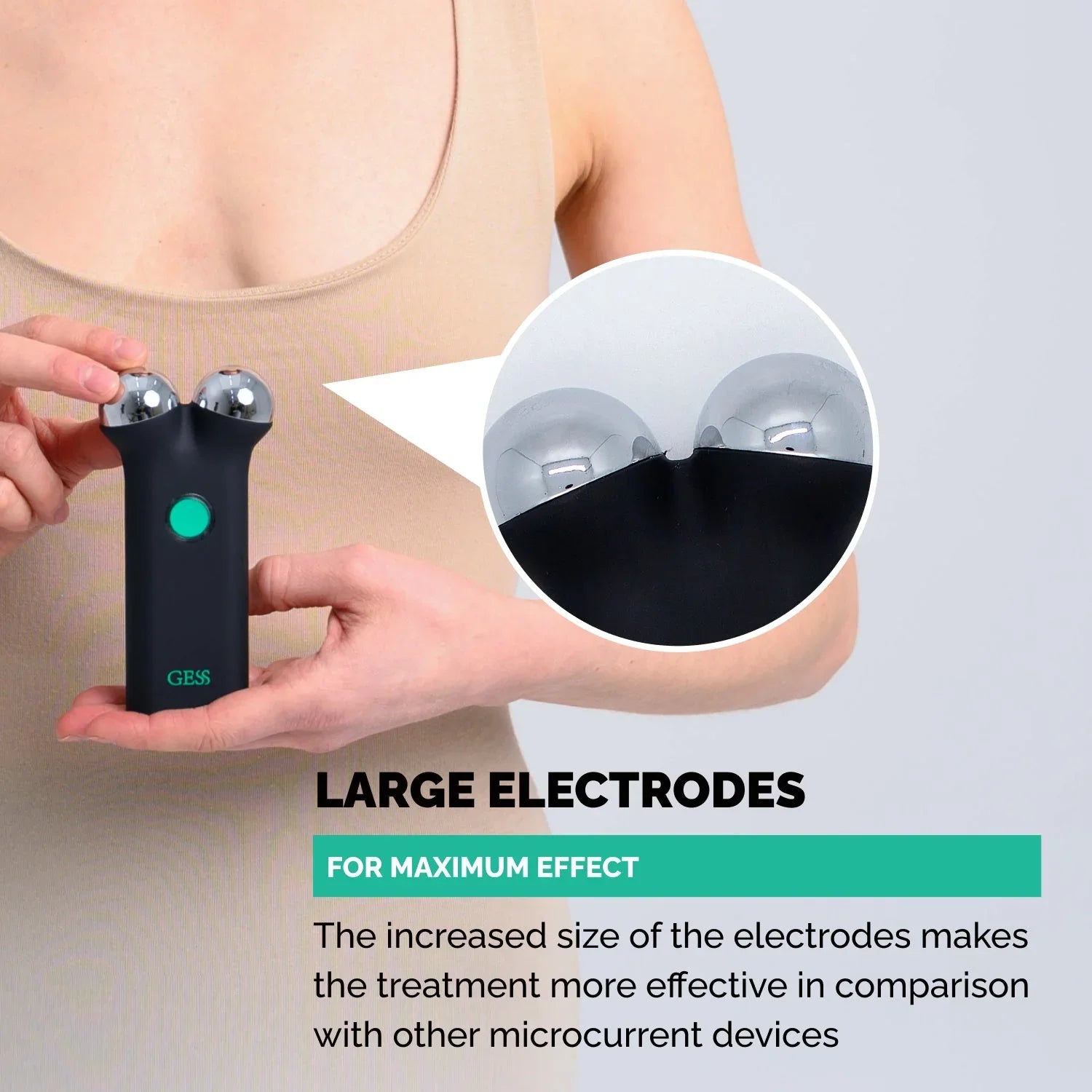 Masajeador Facial GESS Sfera Microcorriente Recargable con 4 Modos