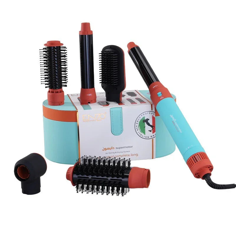 Kit Moldeador de Aire ENZO 6 en 1 Profesional Versátil para Ondas y Volumen